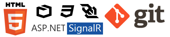 HTML5, SignalR and Git logos