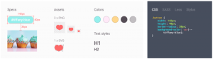 UX Design examples along with an example of it's code