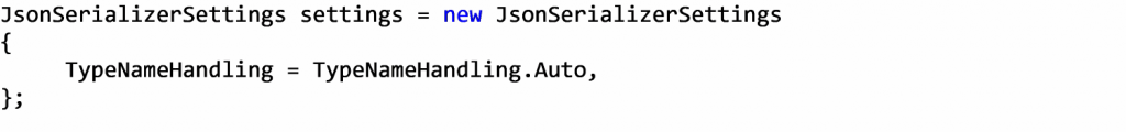 new JsonSerializerSettings